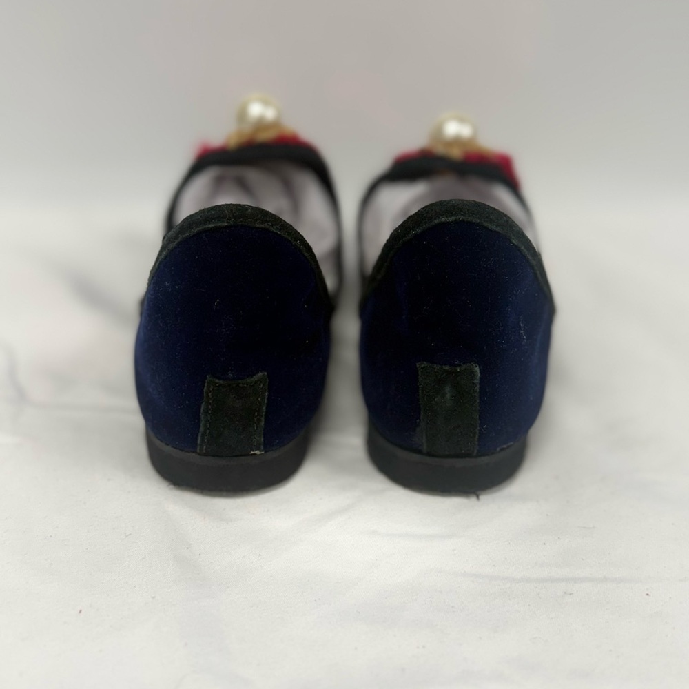 Coast and Koi handmade in Cape Town South Africa blue velvet flats sz 38 (7.5-8) - Picture 2 of 6
